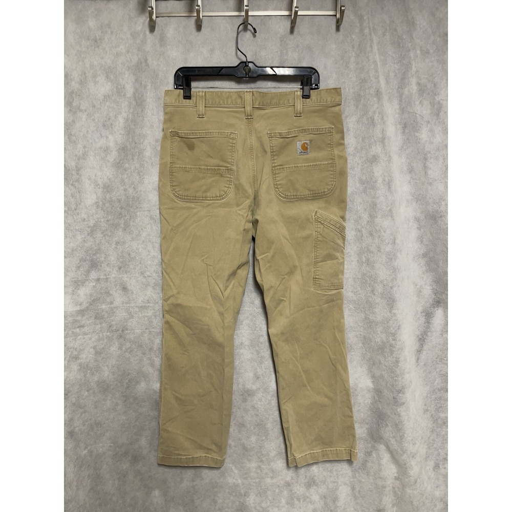 Carhartt Pants Men's 32X28 Beige Rugged Flex Dungaree Canvas Utility Work 102291 - Picture 12 of 15
